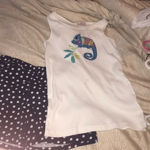 hanna anderson chameleon white tank with bottoms